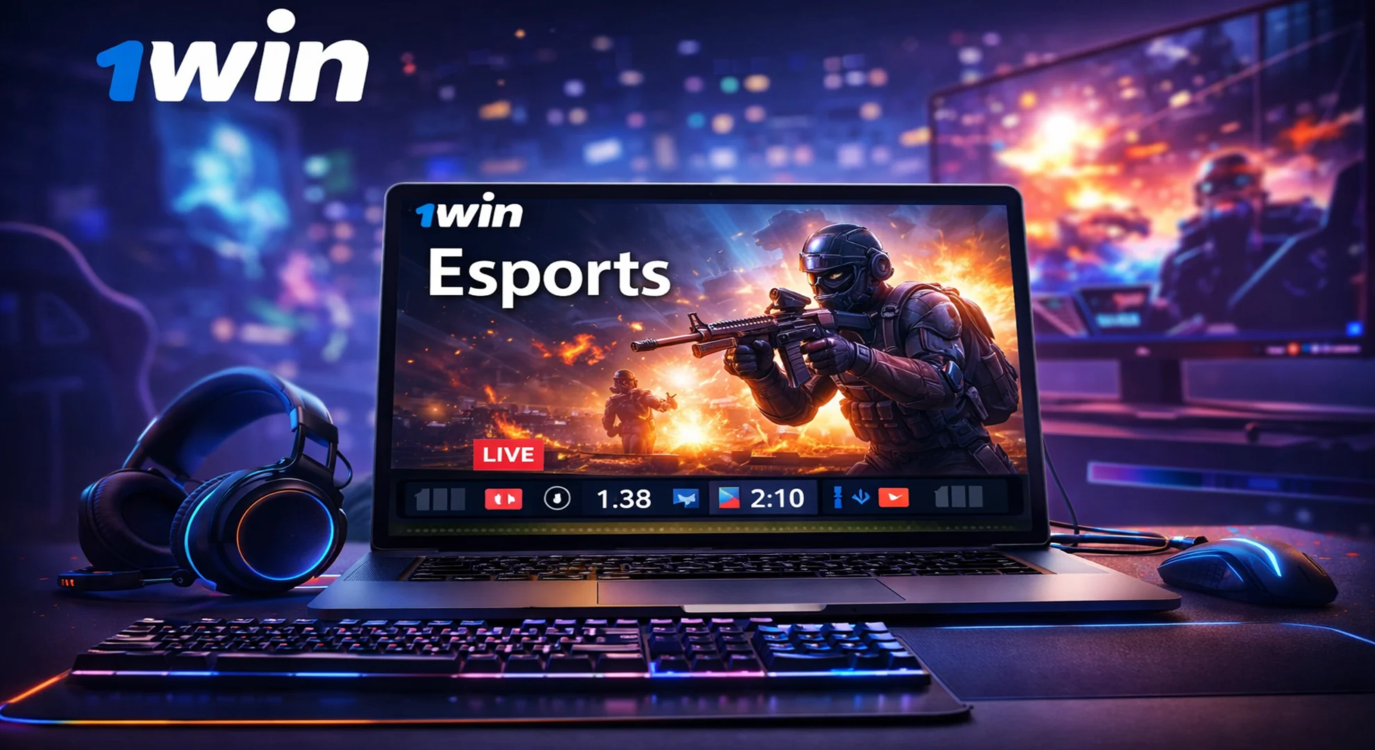 esports betting on 1win Myanmar including popular games and tournaments